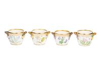 A Group of Four Royal Copenhagen Flora Danica Porcelain Cache Pots