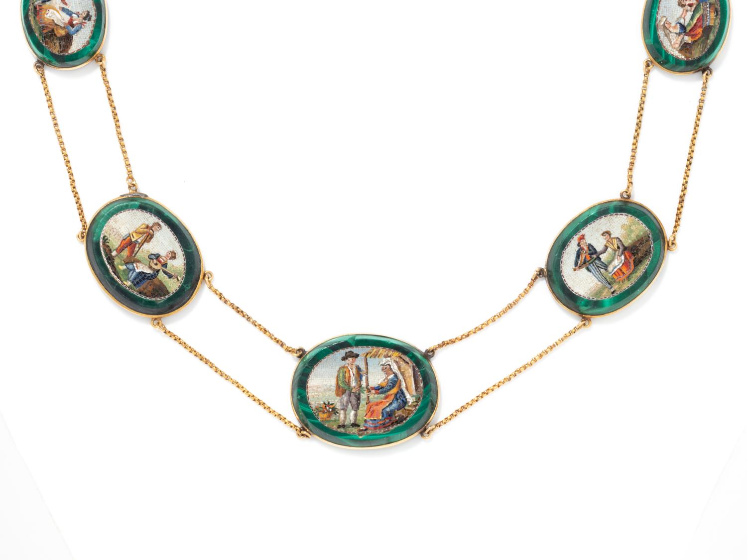 VICTORIAN, MICROMOSAIC NECKLACE