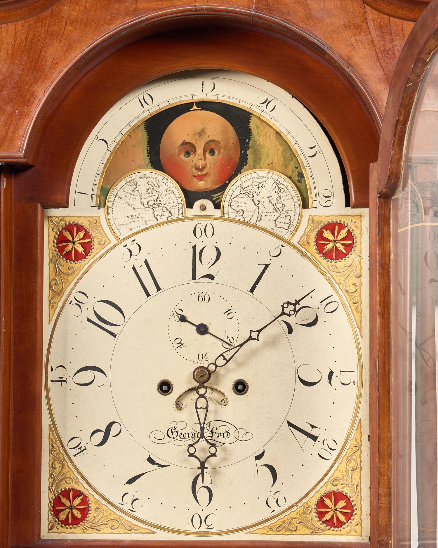 A Federal Cherry Tall Case Clock