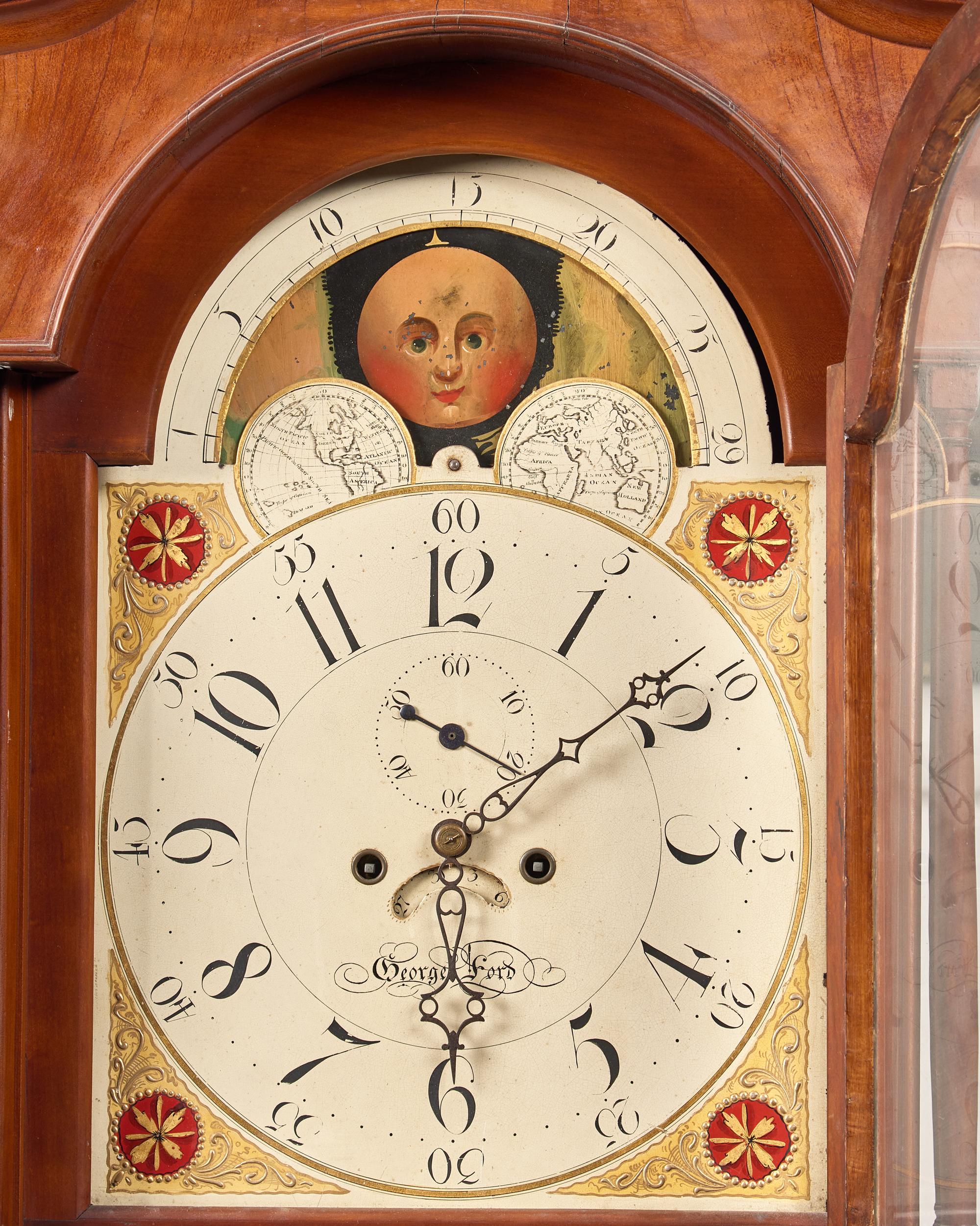 A Federal Cherry Tall Case Clock
