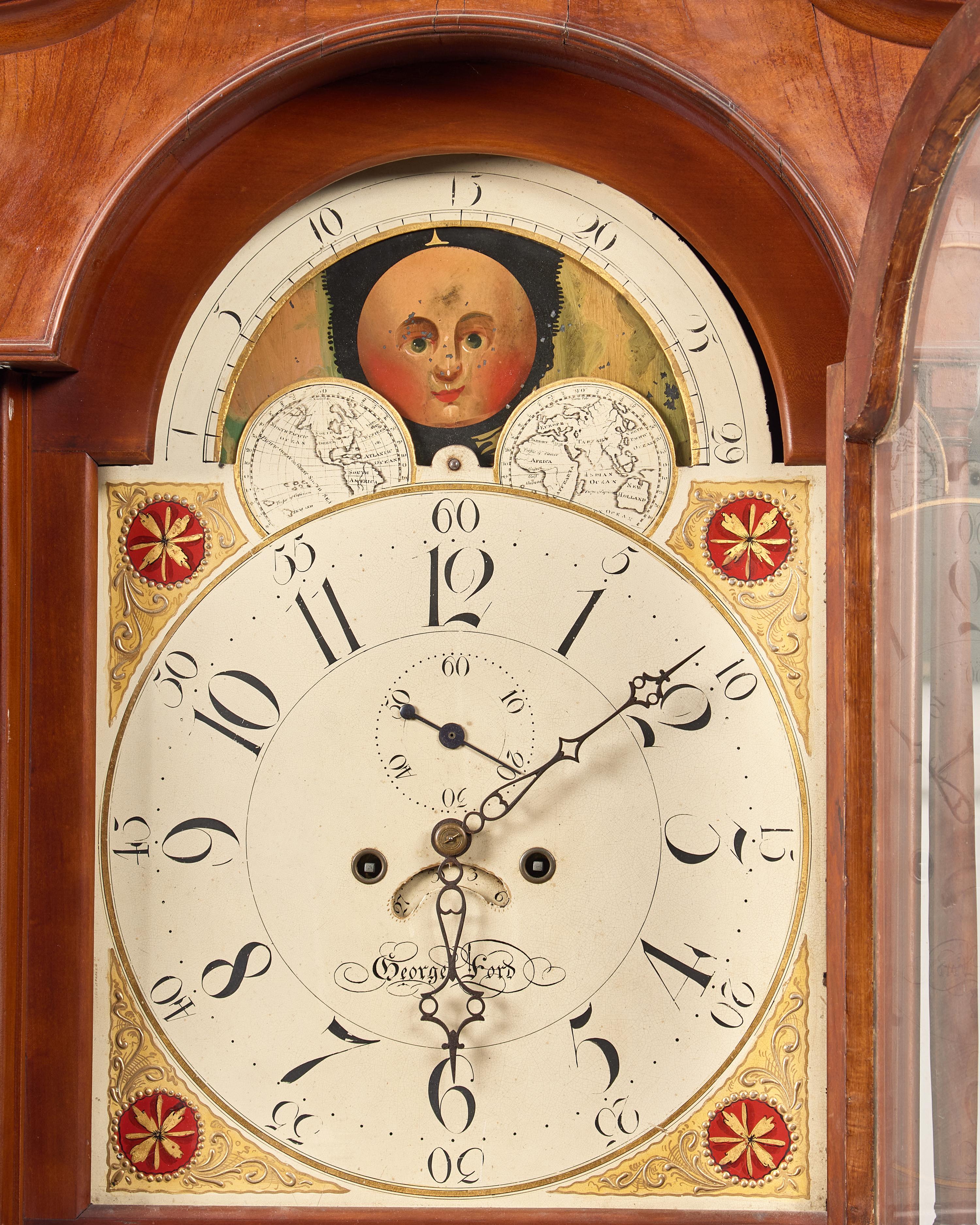 A Federal Cherry Tall Case Clock