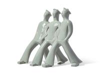 A French Art Deco Earthenware Figure Group of Three Sailors on the March