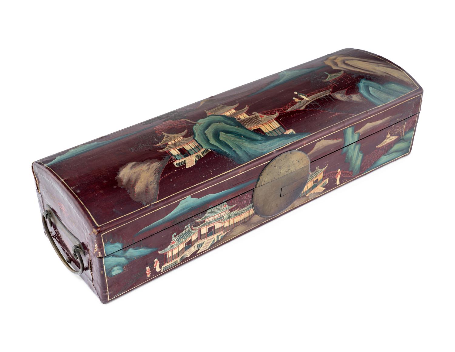 Two Chinese Lacquered Boxes