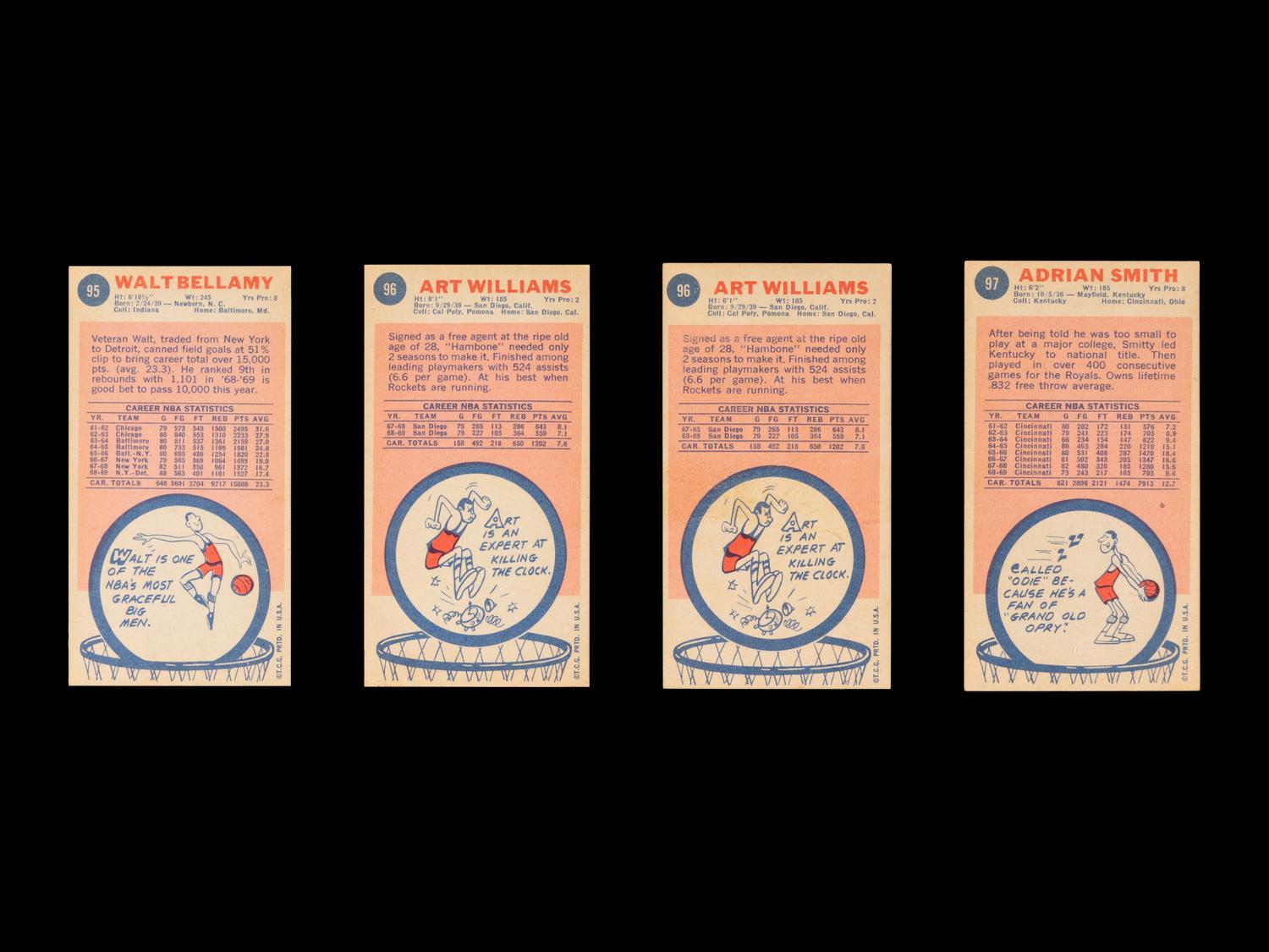 A Partial Set of 1969-70 Topps Basketball Cards Including Multiples (69/99)