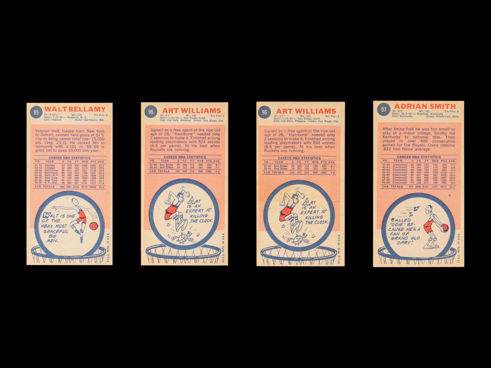 A Partial Set of 1969-70 Topps Basketball Cards Including Multiples (69/99)