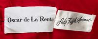 An Oscar de la Renta Red Silk Embellished Dress, No size.
