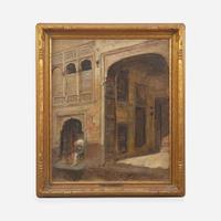 Edwin Lord Weeks (American, 1849-1903) - Street Scene, India