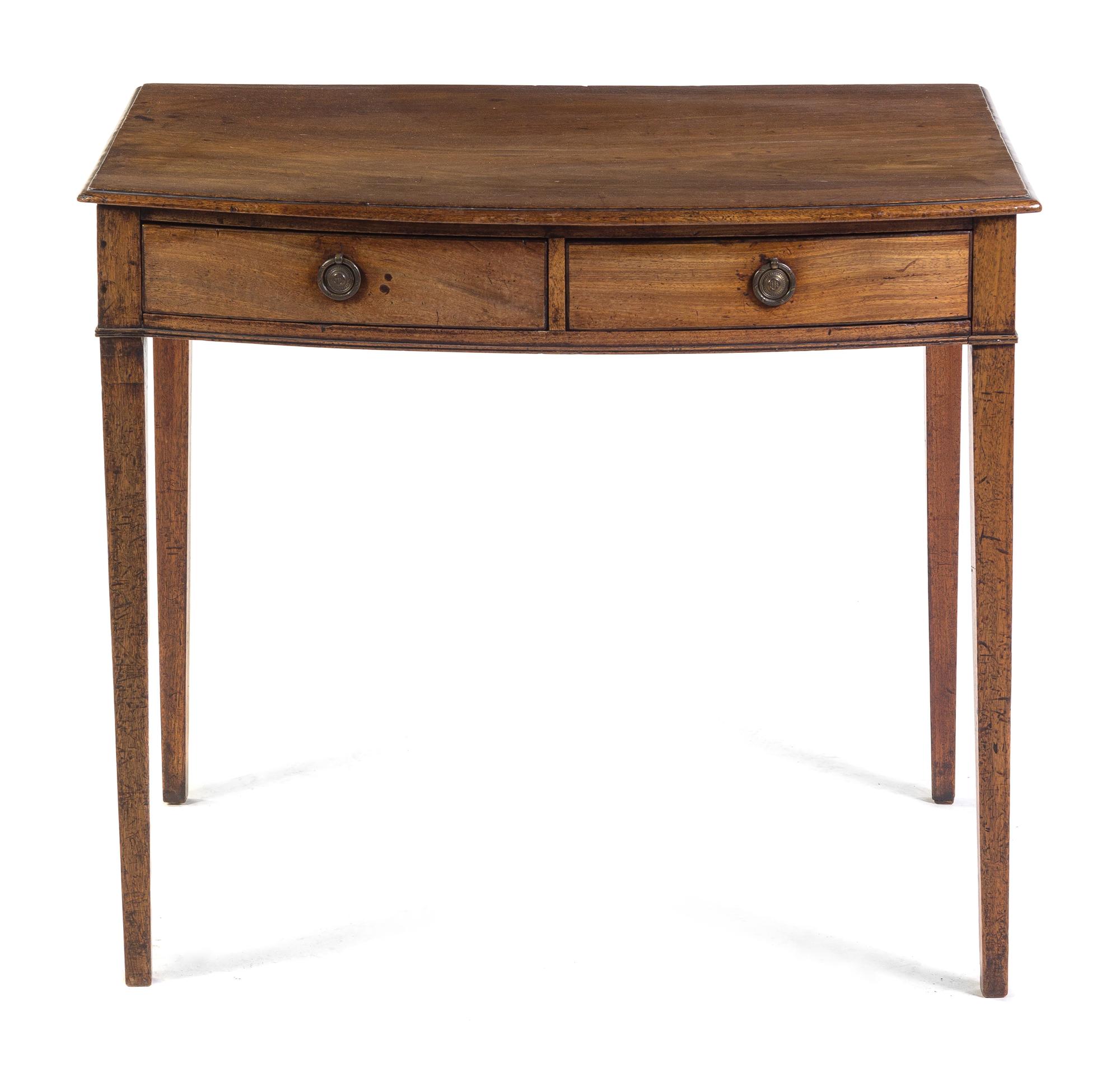A George III Walnut Side Table Height 27 3/4 x width 33 x depth 21 1/2 iinches. — 18TH/19TH CENTURY