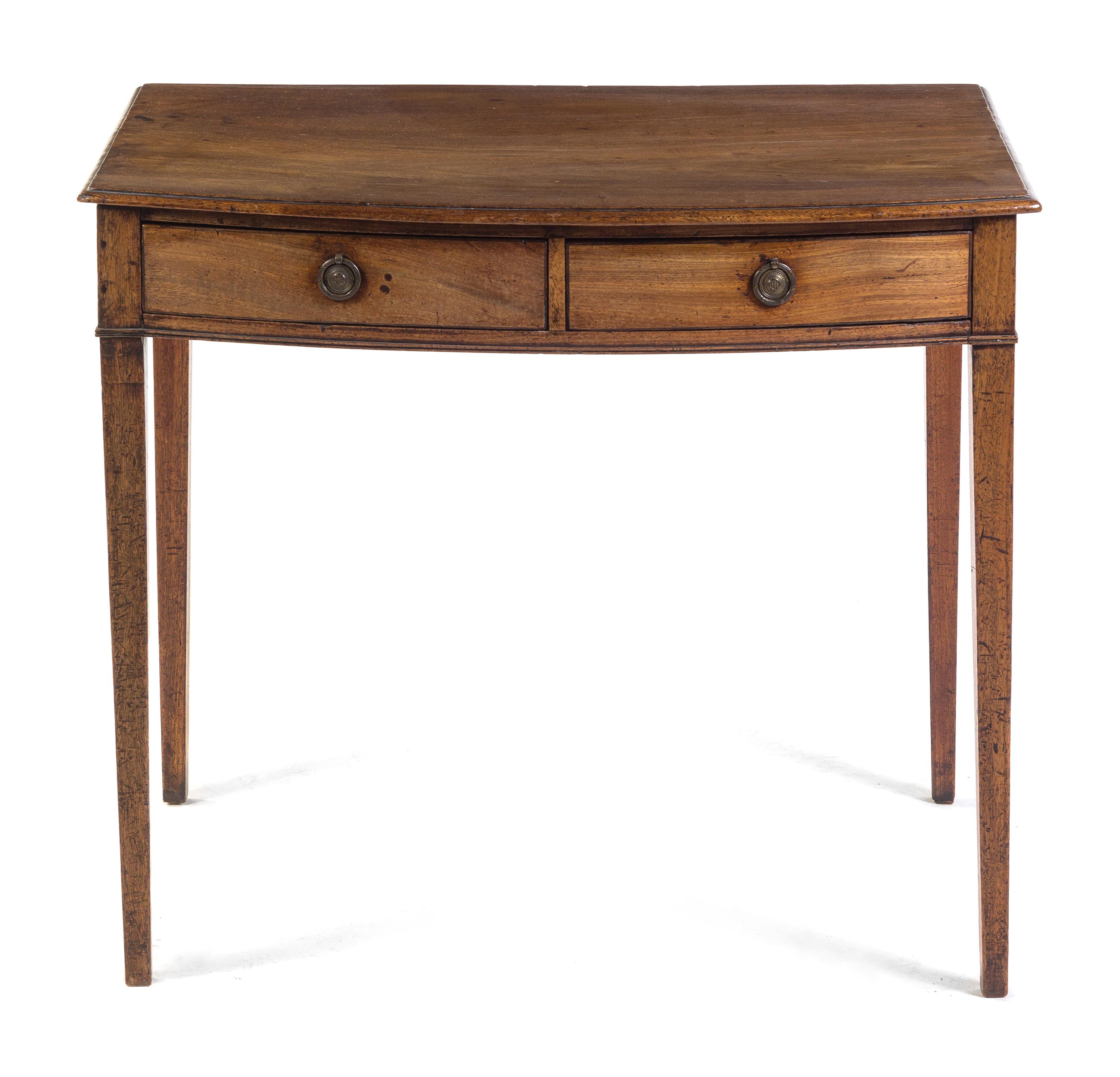 A George III Walnut Side Table Height 27 3/4 x width 33 x depth 21 1/2 iinches. — 18TH/19TH CENTURY