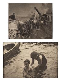 The Swimming Lesson and Excavating-New York (two works from Camera Work ), 1911