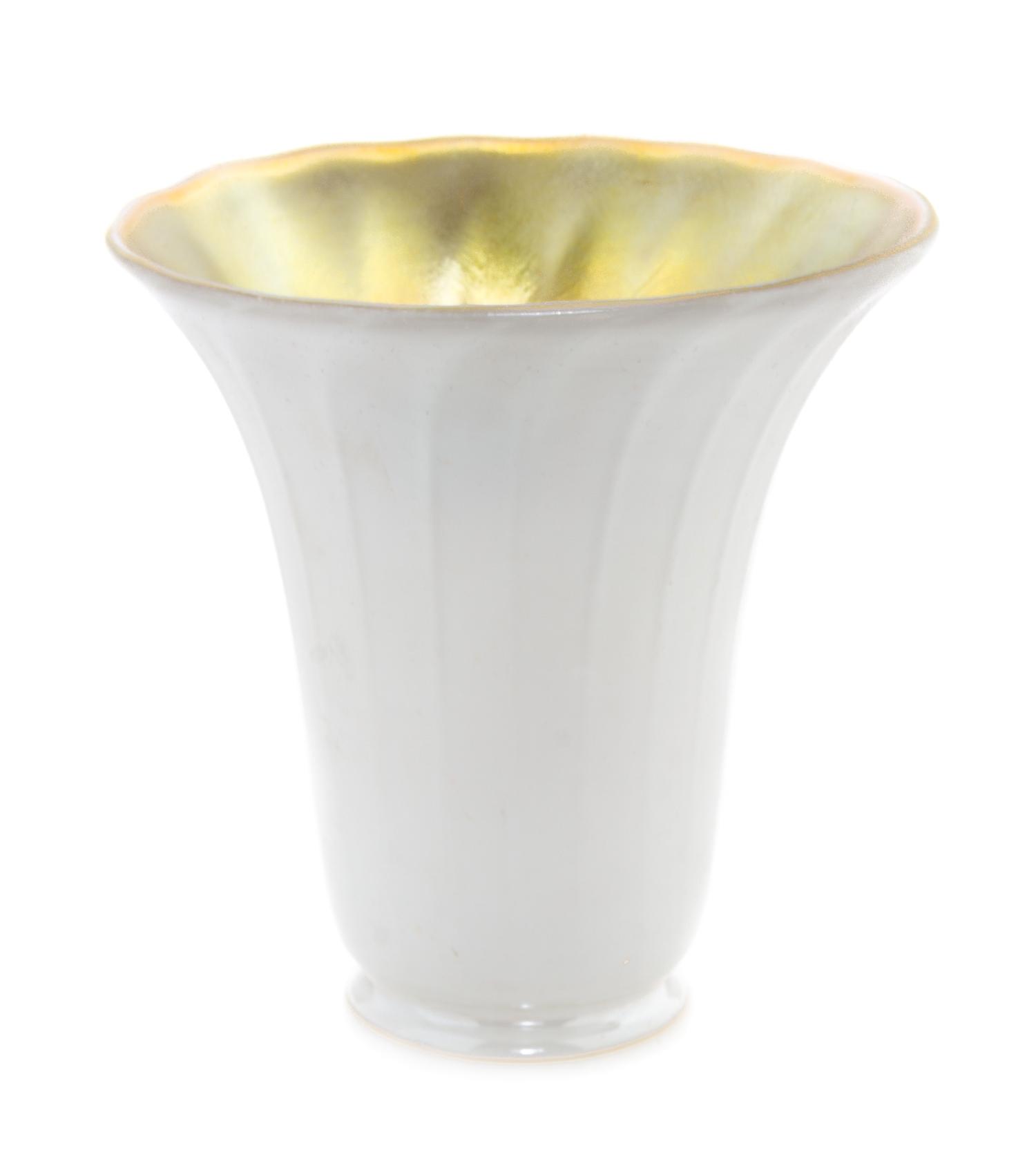 A Steuben Calcite Glass Shade Height 5 inches.