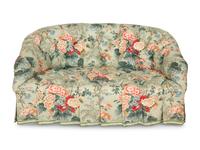A Button-Tufted Floral Chintz Sofa