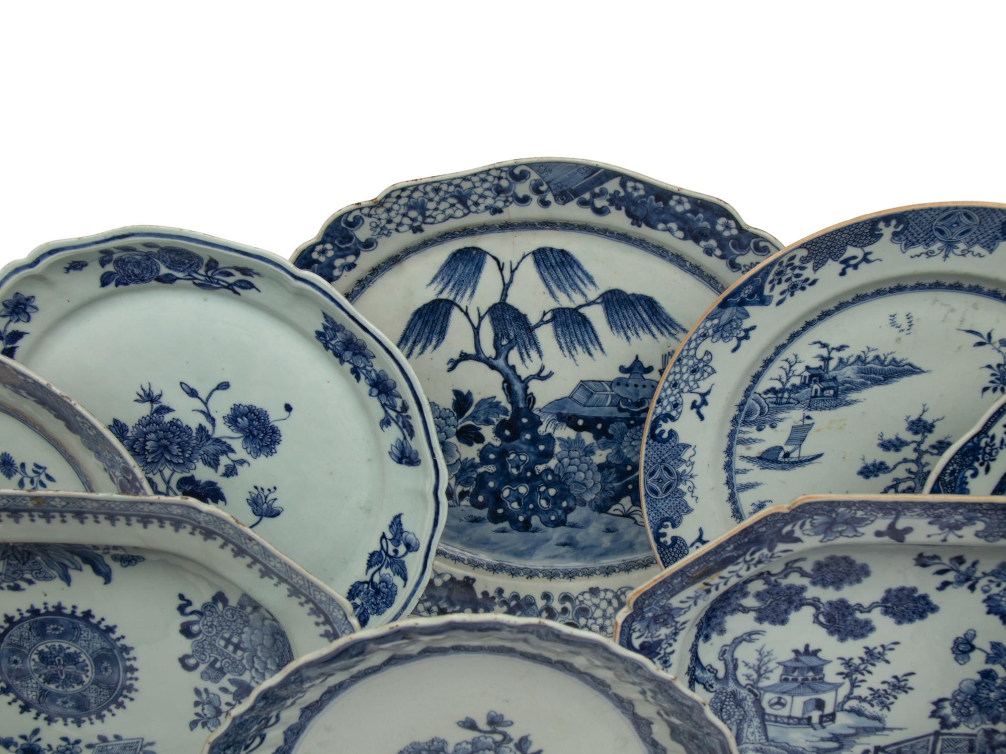 Ten Chinese Export Porcelain Platters