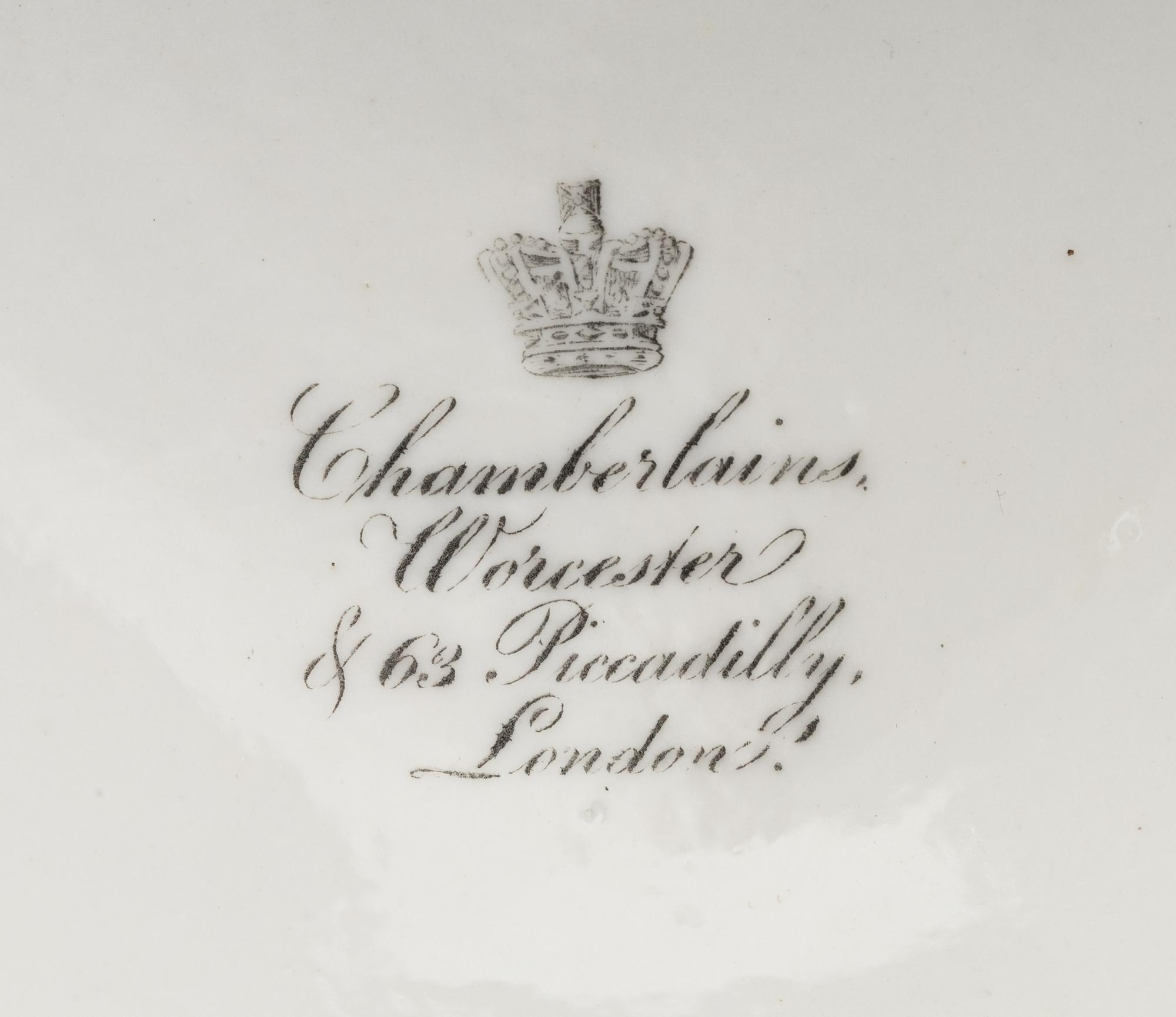 A Pair of Chamberlain Worcester Porcelain Fruit Coolers