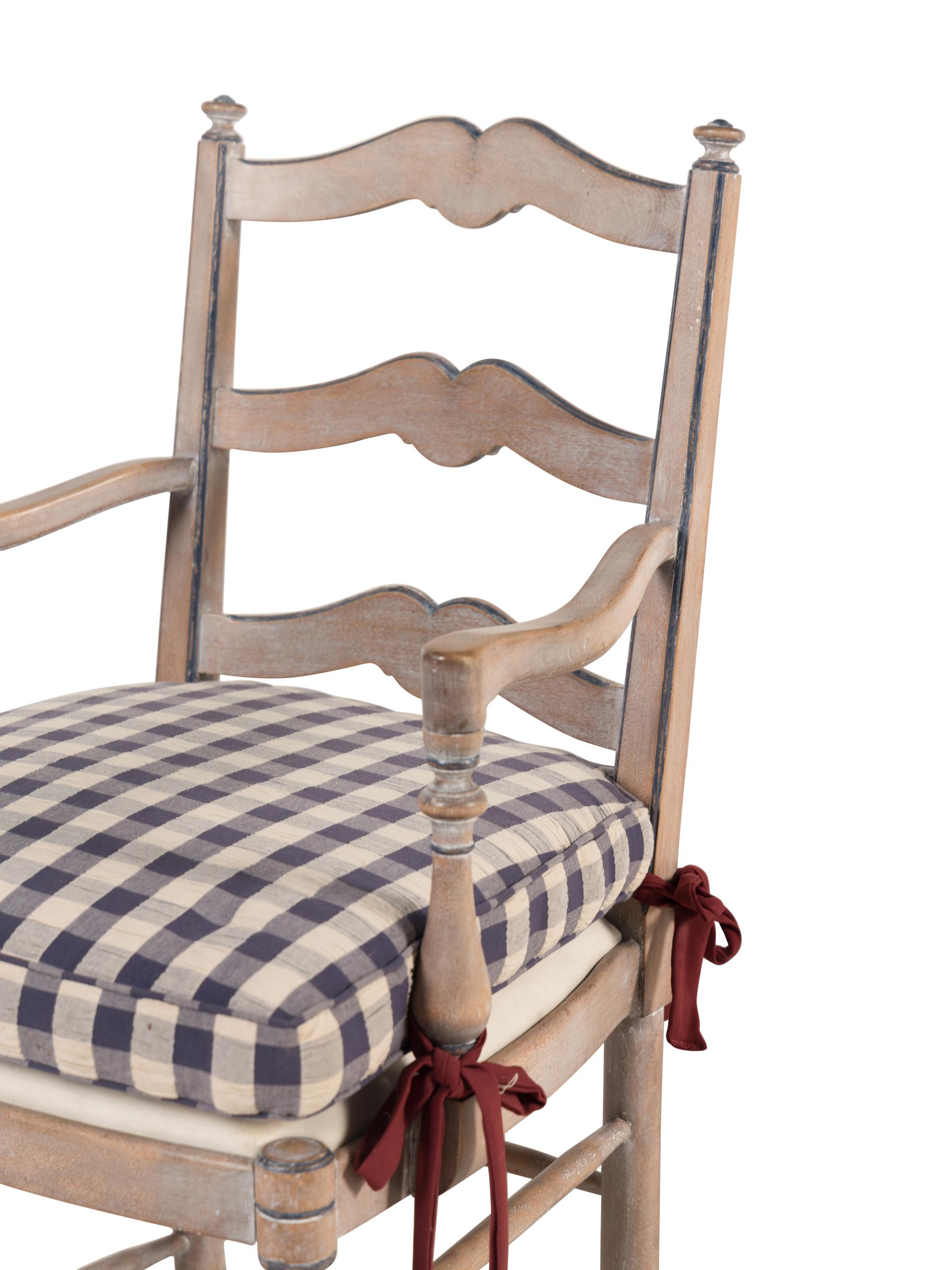 A Pair of French Provincial Style Painted Armchairs