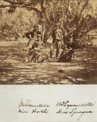 [CIVIL WAR]. Albumen photograph of identified Union officers and their female companions.
