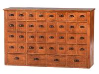 A Grain Painted Pine 36-Drawer Chest
