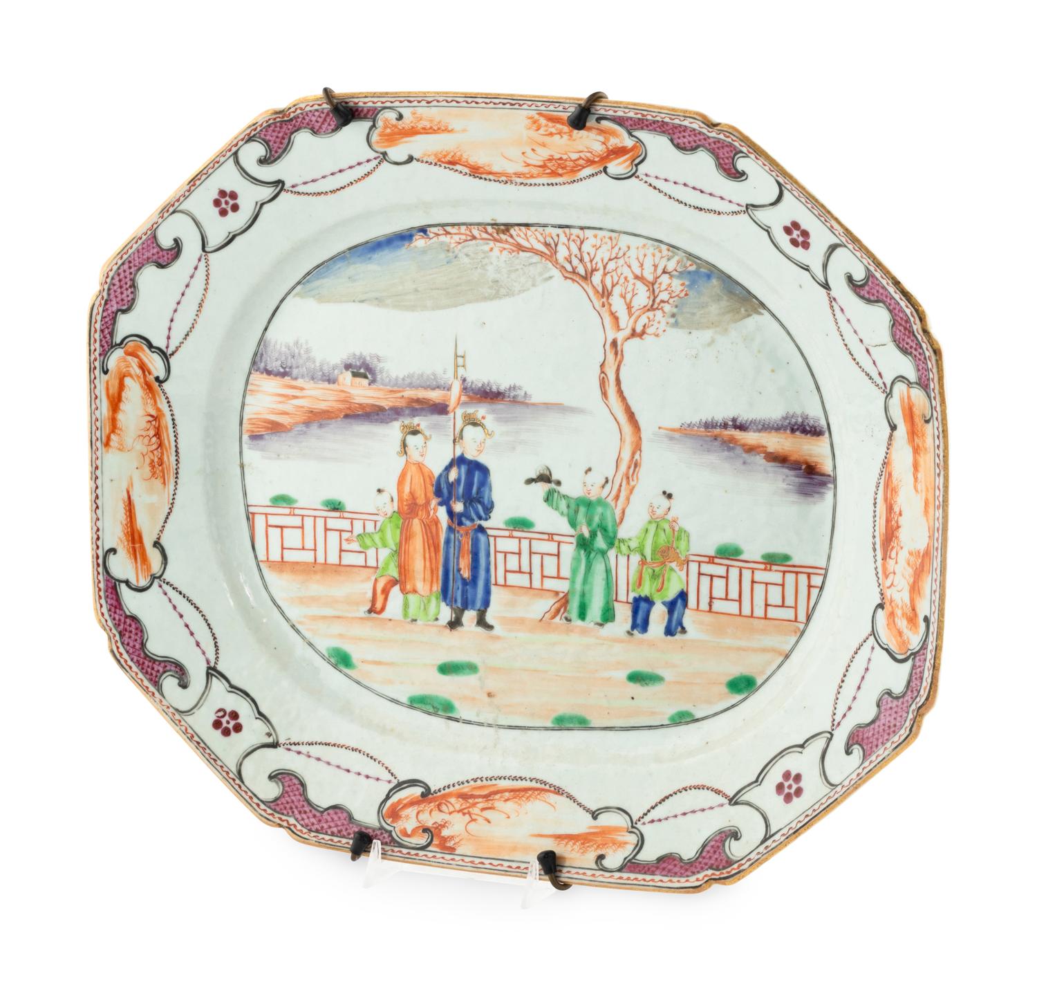 A Chinese Export Famille Rose Porcelain Platter