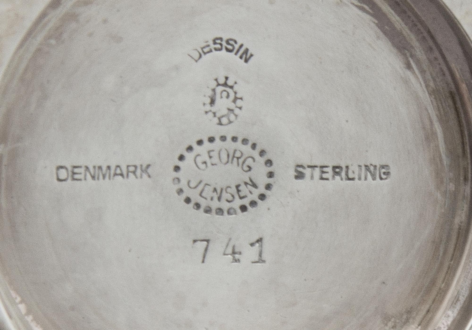 A Danish Silver Muffineer, Johan Rohde for Georg Jensen Silversmithy, Copenhagen, 20th Century, Acorn pattern.