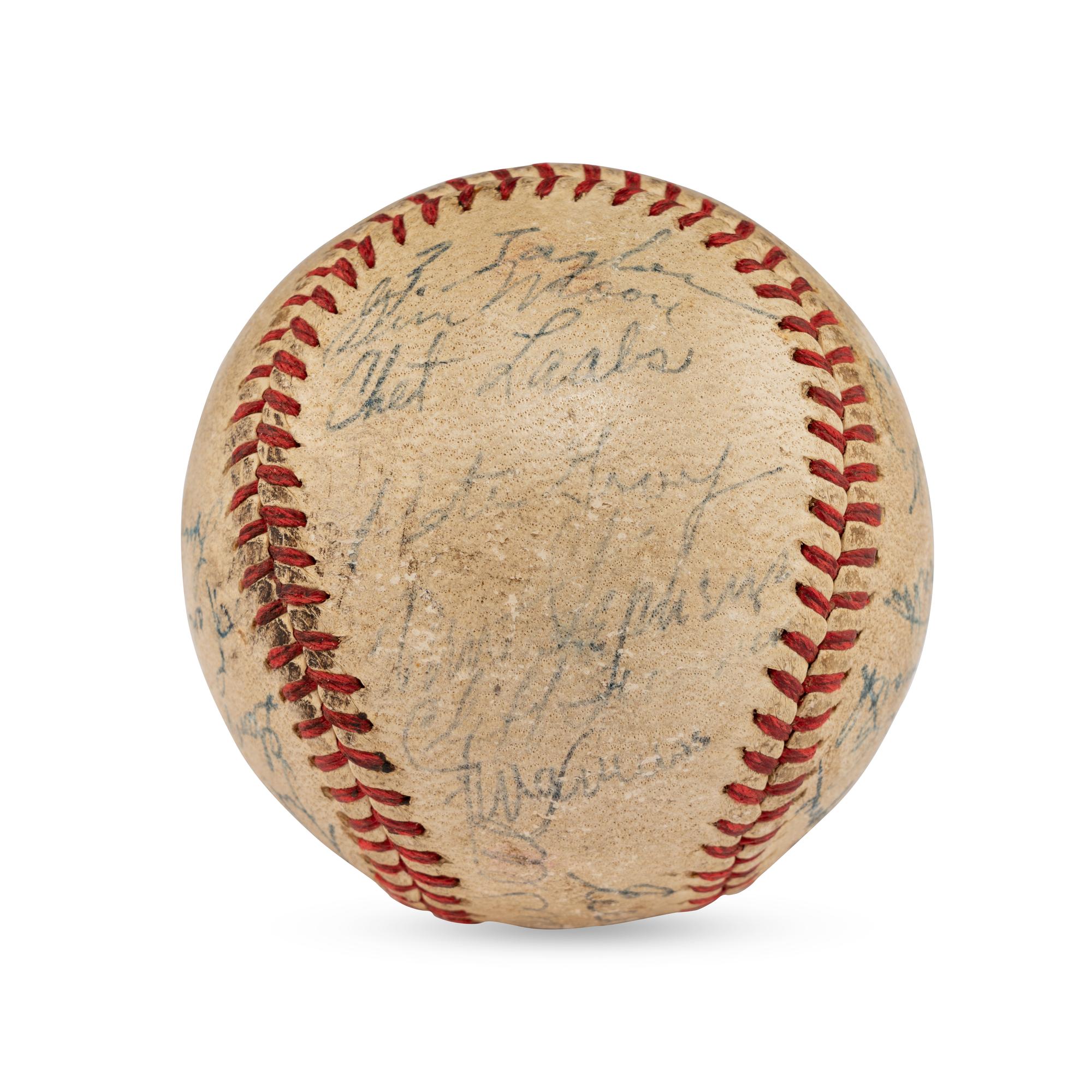 A 1945 St. Louis Browns Team Signed Autograph Baseball