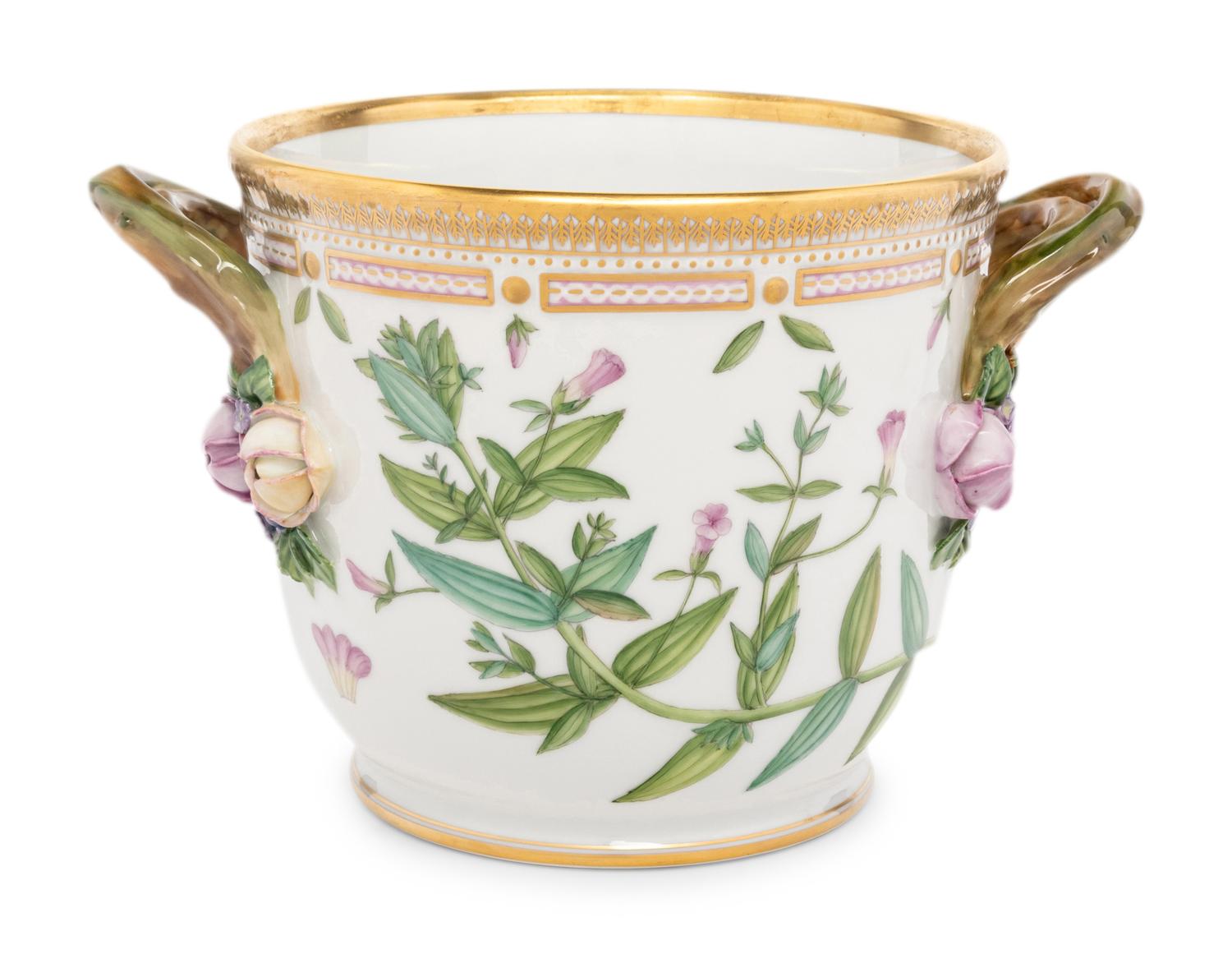 A Royal Copenhagen Flora Danica Porcelain Cache Pot