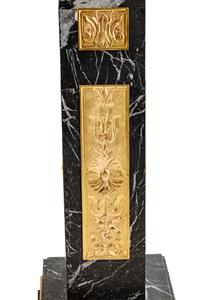 A Pair of Louis XVI Style Gilt-Bronze-Mounted Marble Pedestals