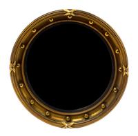 An English Diminutive Gilt Framed Bull's Eye Mirror Diameter 7 3/8 inches. — 20TH CENTURY