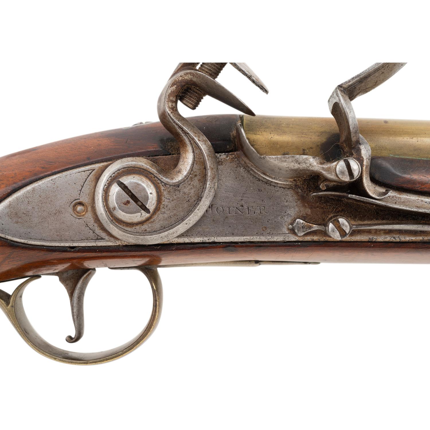 English Brass Barrel Flintlock Coaching Carbine (Blunderbuss) Marked Joiner