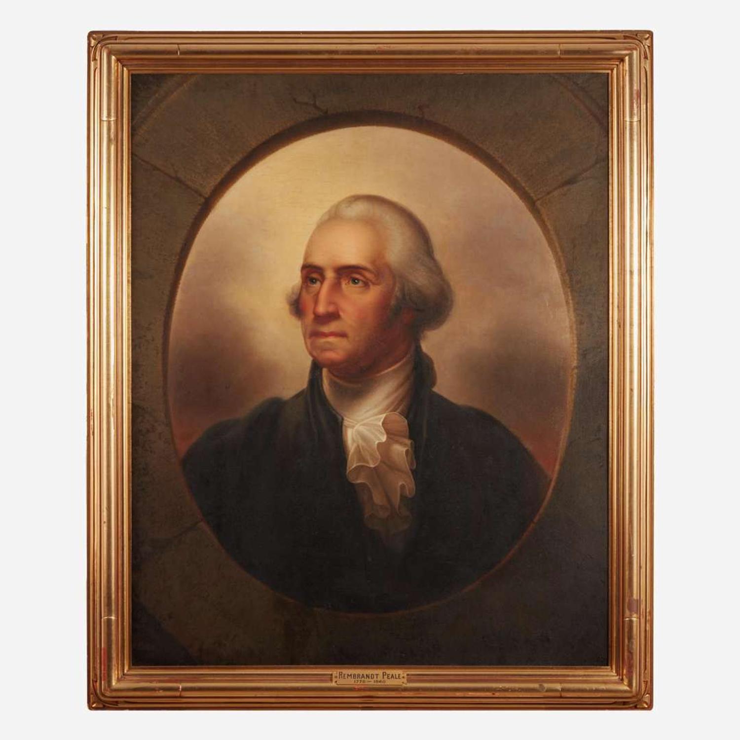 Rembrandt Peale (1778-1860) Portrait of George Washington (1732-1799) in Presidential Costume
