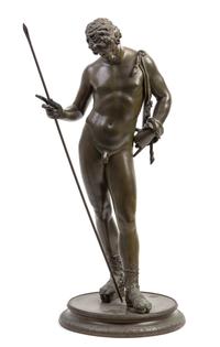 An Italian Bronze Figure Height 23 3/4 inches. — AFTER THE ANTIQUE, 19TH CENTURY