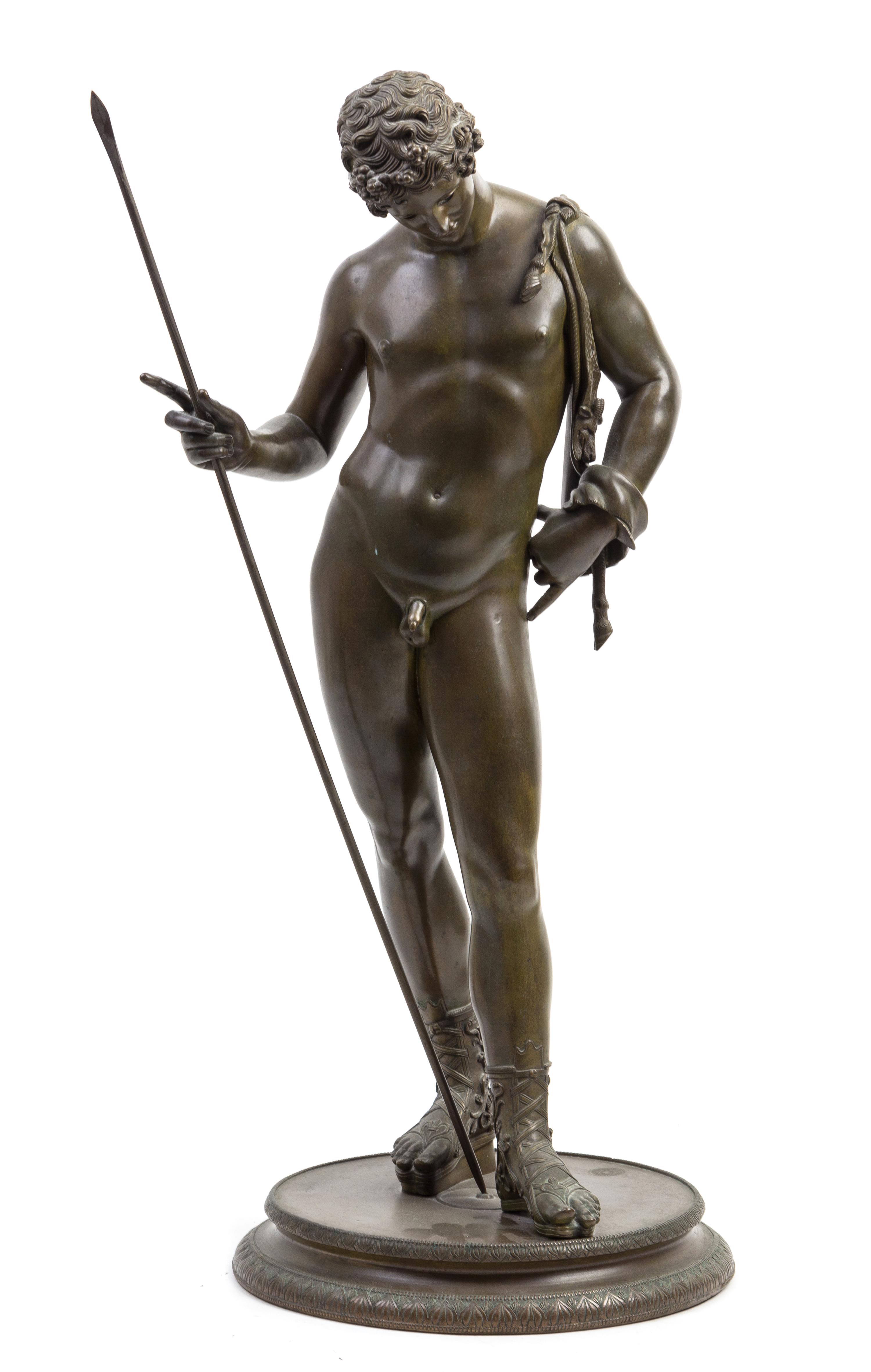 An Italian Bronze Figure Height 23 3/4 inches. — AFTER THE ANTIQUE, 19TH CENTURY