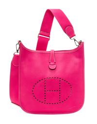 An Hermes Rose Tyrien Epsom Evelyne III PM Handbag, 11.25" x 12" x 2.5".