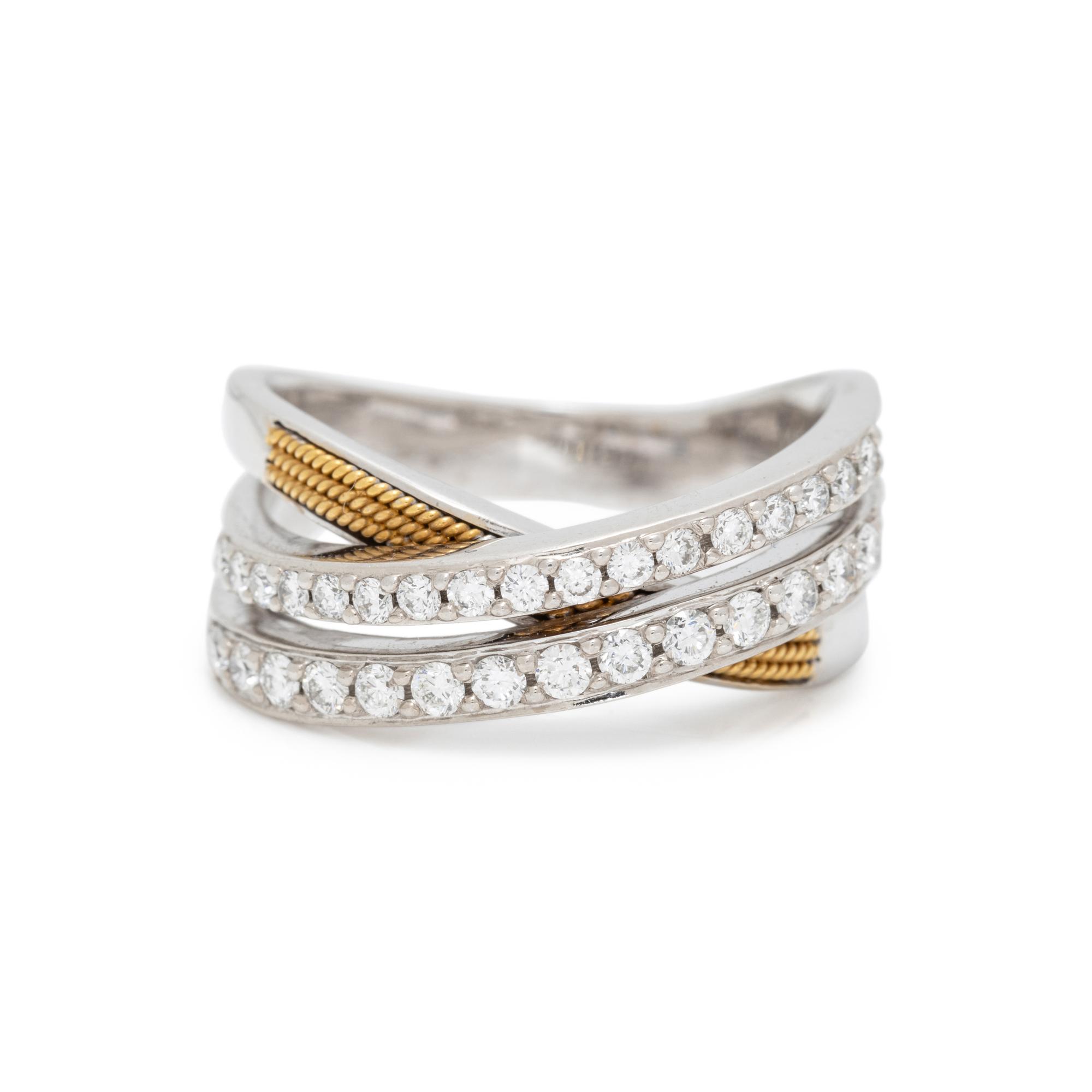 BICOLOR GOLD AND DIAMOND RING