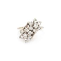 HAMMERMAN BROTHERS, WHITE GOLD AND DIAMOND RING