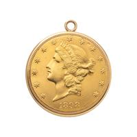 PIAGET, 18K YELLOW GOLD US $20 LIBERTY COIN CONCEALED WATCH PENDANT