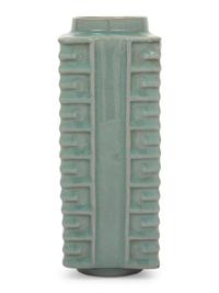 A Celadon Glazed Porcelain Cong Vase