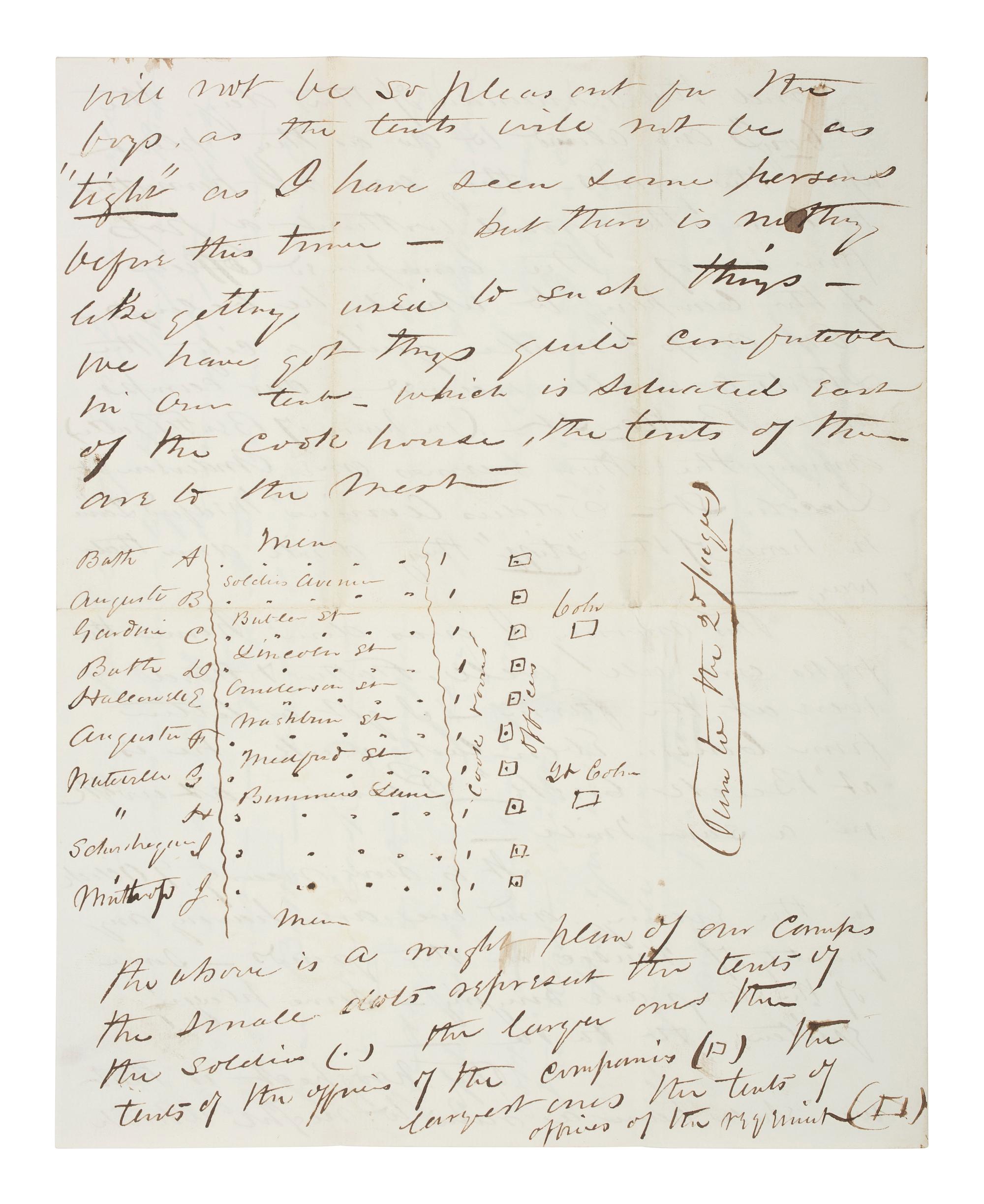[CIVIL WAR]. War-date archive identified to Lieutenant George S. Andrews, 3rd Maine Infantry.