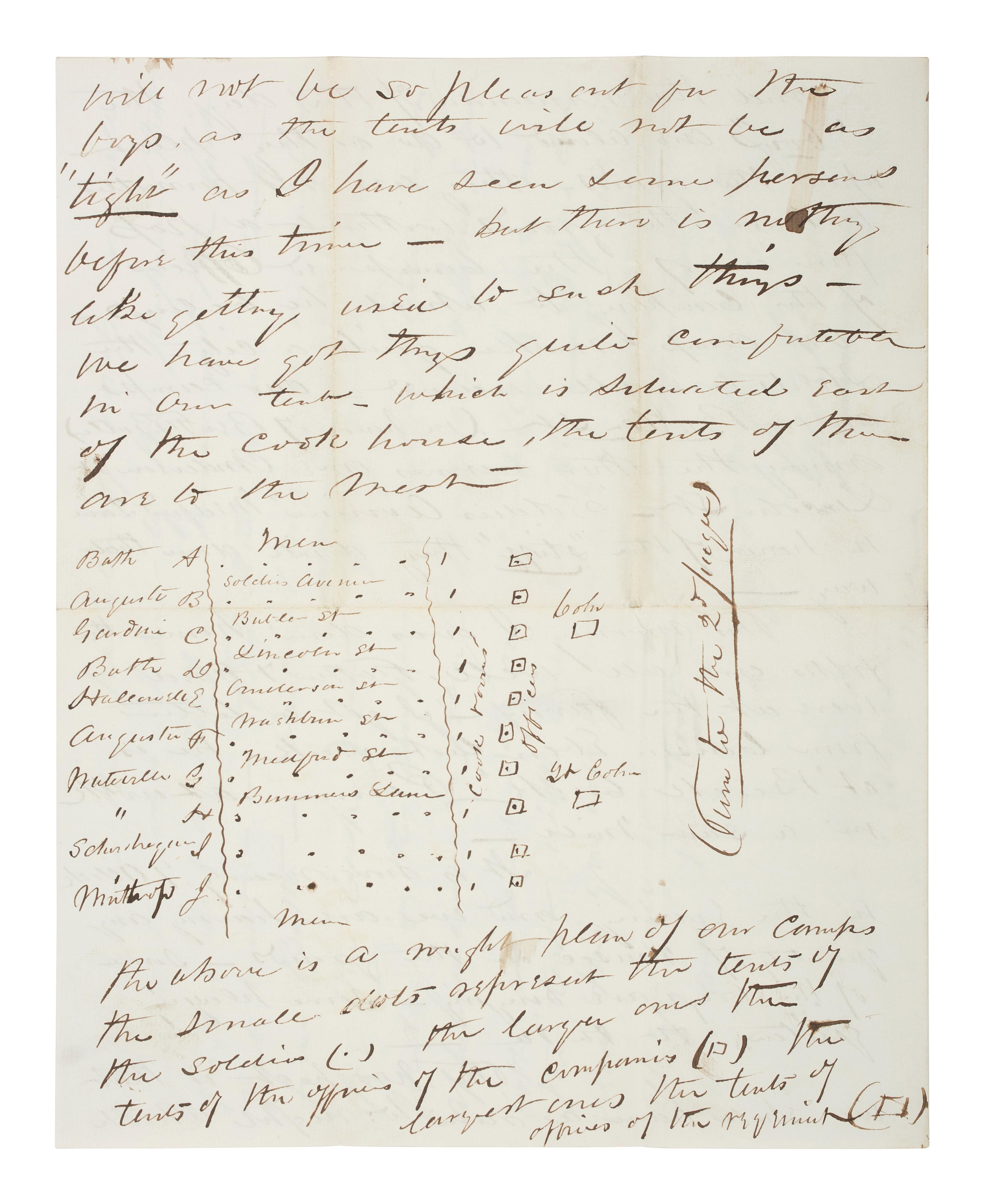 [CIVIL WAR]. War-date archive identified to Lieutenant George S. Andrews, 3rd Maine Infantry.
