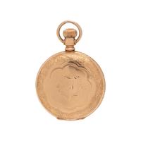 ELGIN, PINK GOLD HUNTER CASE POCKET WATCH