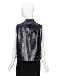 Brunello Cucinelli. Midnight Blue Snakeskin Vest