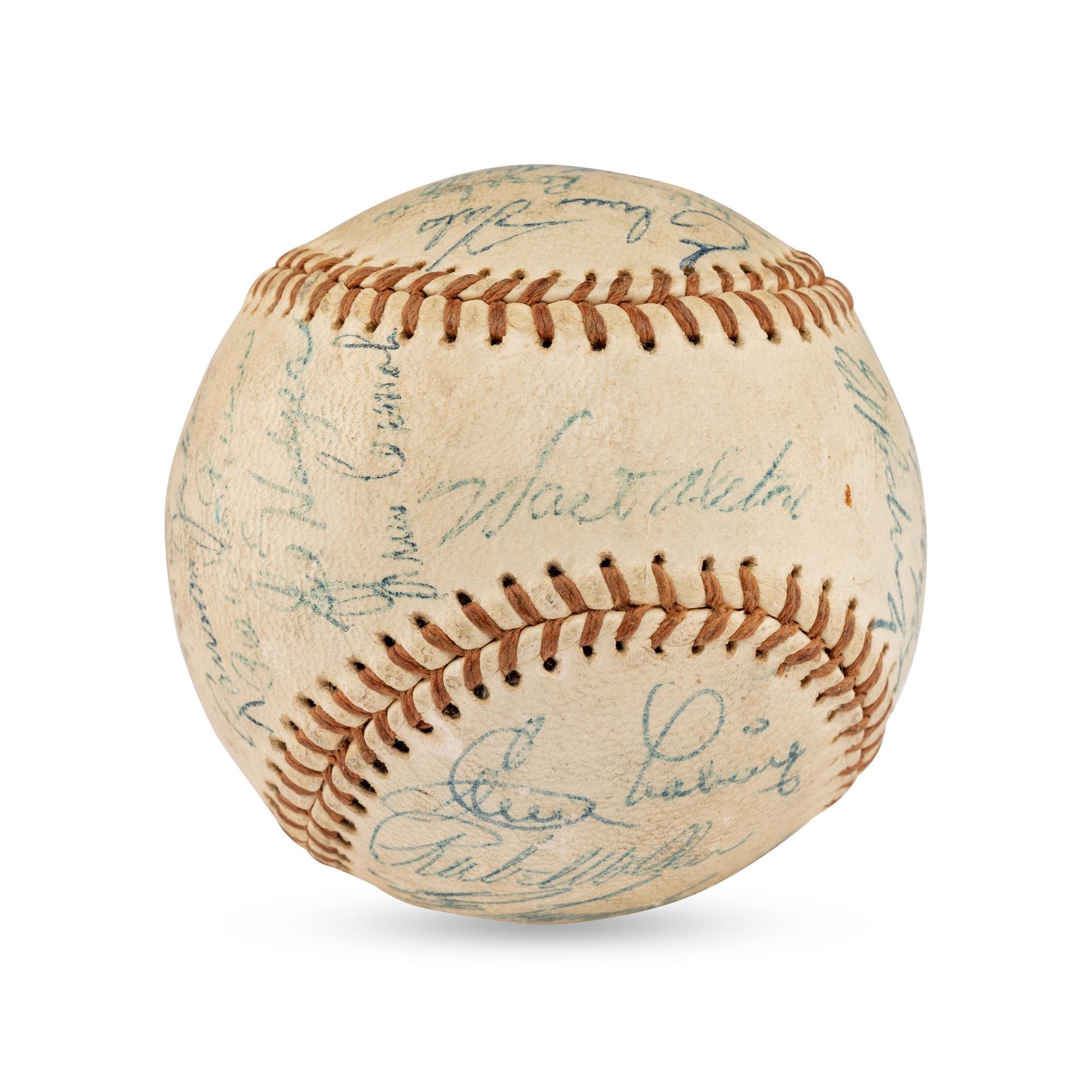 A 1957 Brooklyn Dodgers Team Signed Autograph Baseball (Beckett Authentication Services Letter of Authenticity)