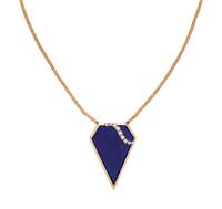 YELLOW GOLD, LAPIS LAZULI AND DIAMOND NECKLACE