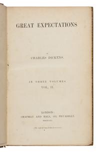 Dickens, Charles (1812-1870). Great Expectations . London: [C. Whiting for] Chapman and Hall, 1861.