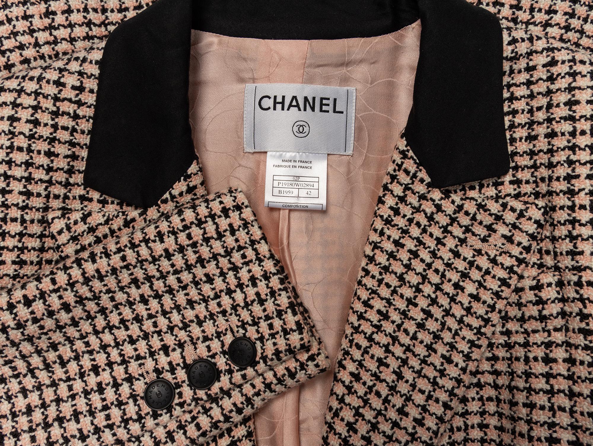 Chanel, Black & Pink Tweed Blazer