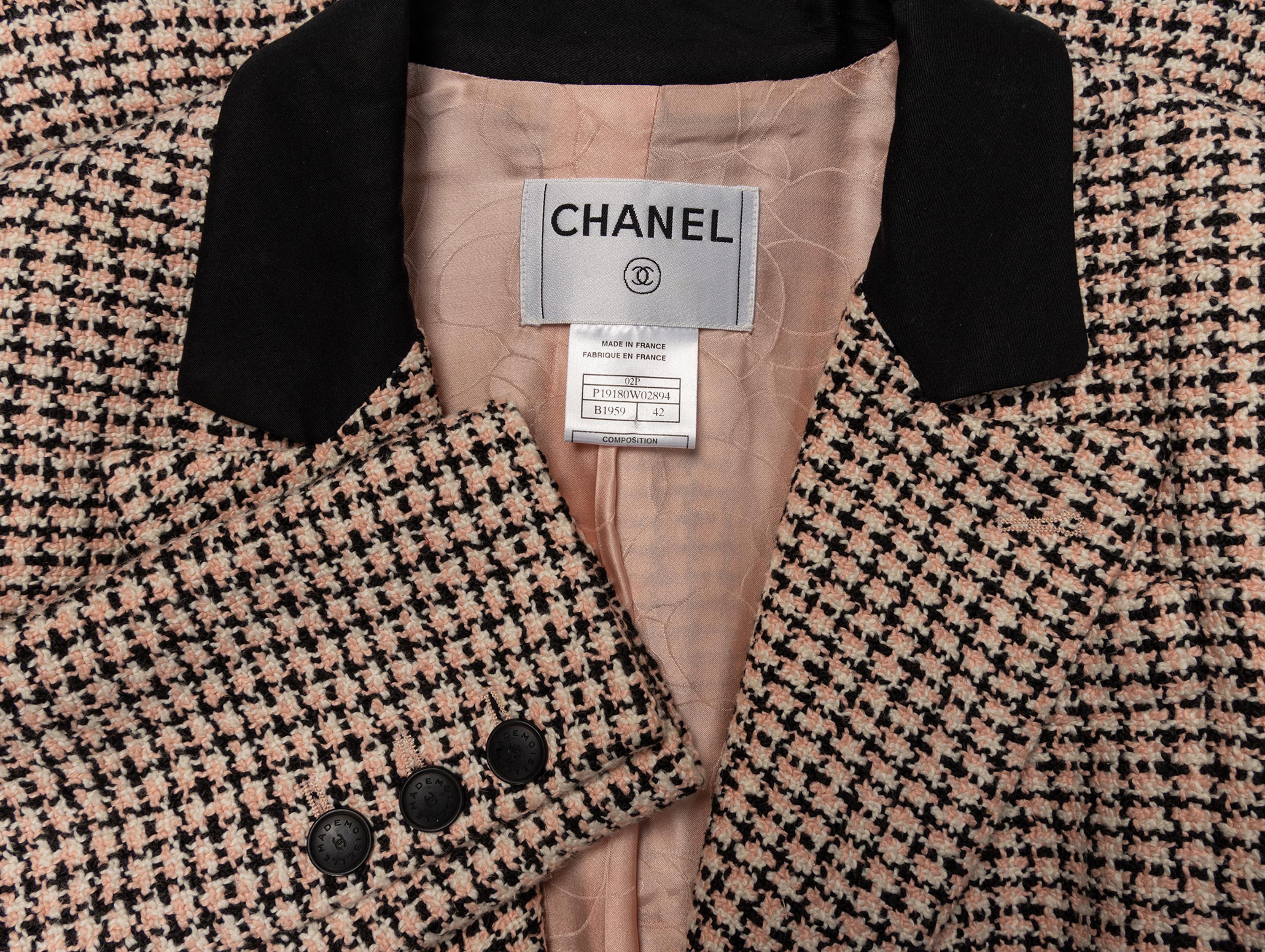 Chanel, Black & Pink Tweed Blazer