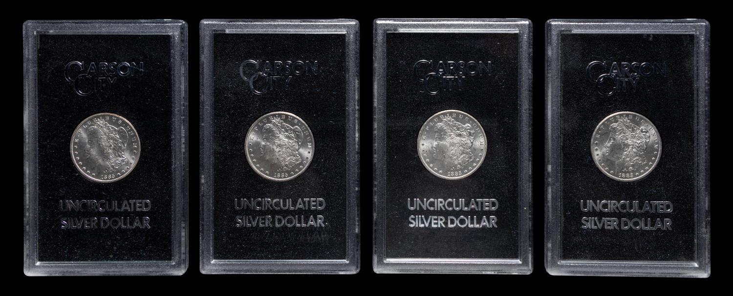 A Group of Ten 1885-CC GSA: Morgan $1 Coins