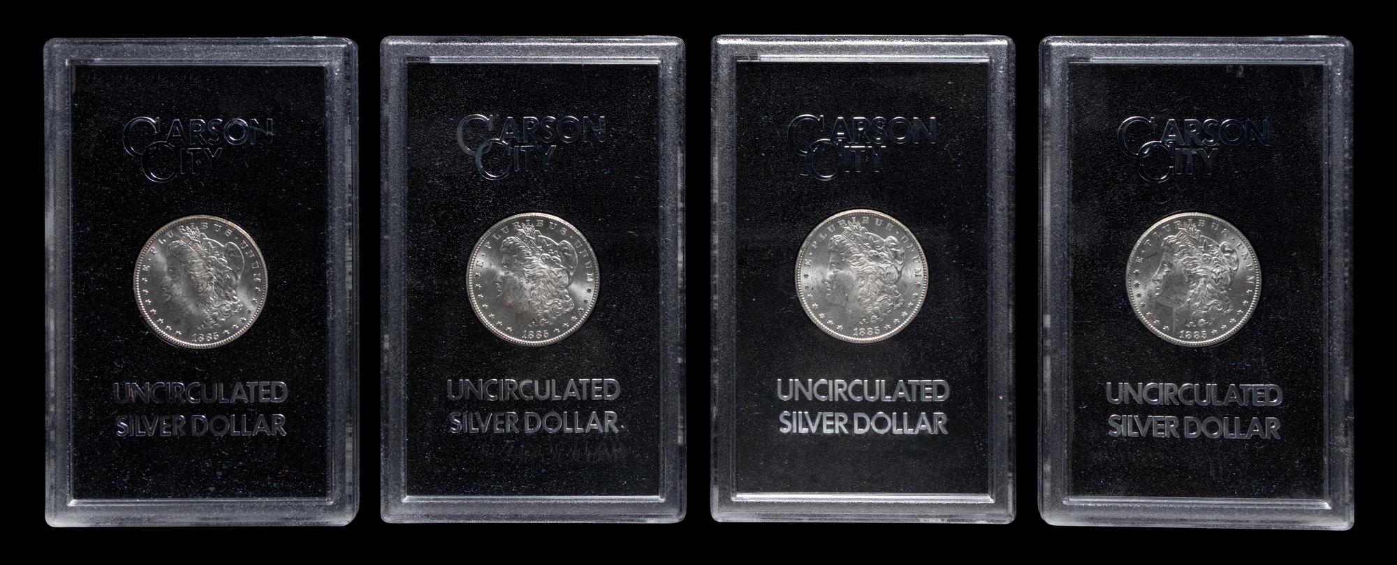 A Group of Ten 1885-CC GSA: Morgan $1 Coins