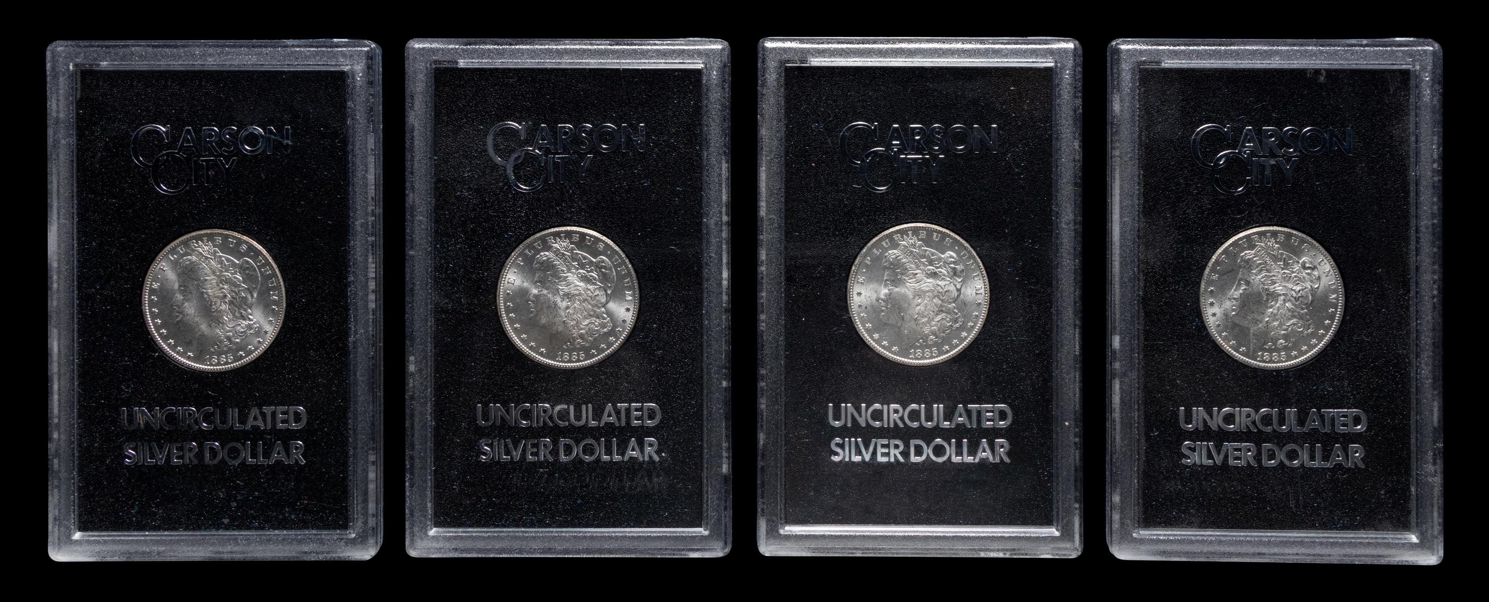 A Group of Ten 1885-CC GSA: Morgan $1 Coins