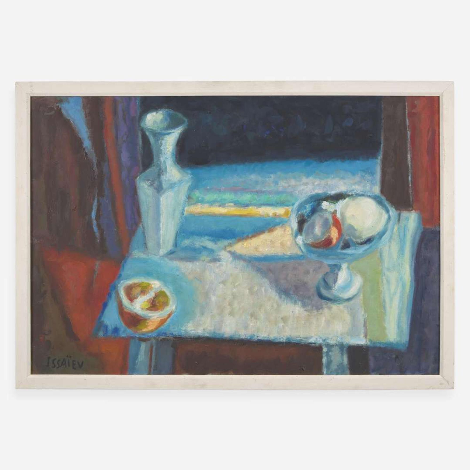 Nikolai Alexandrovich Isaev (Ukrainian, 1891-1977) Still Life with Vase, Compote and Oranges