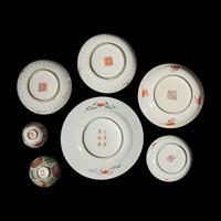 Nineteen Chinese Famille Rose Porcelain Dishes and Bowls, Late 19th-20th Century — 晚清-民國 粉彩瓷器一組十九件